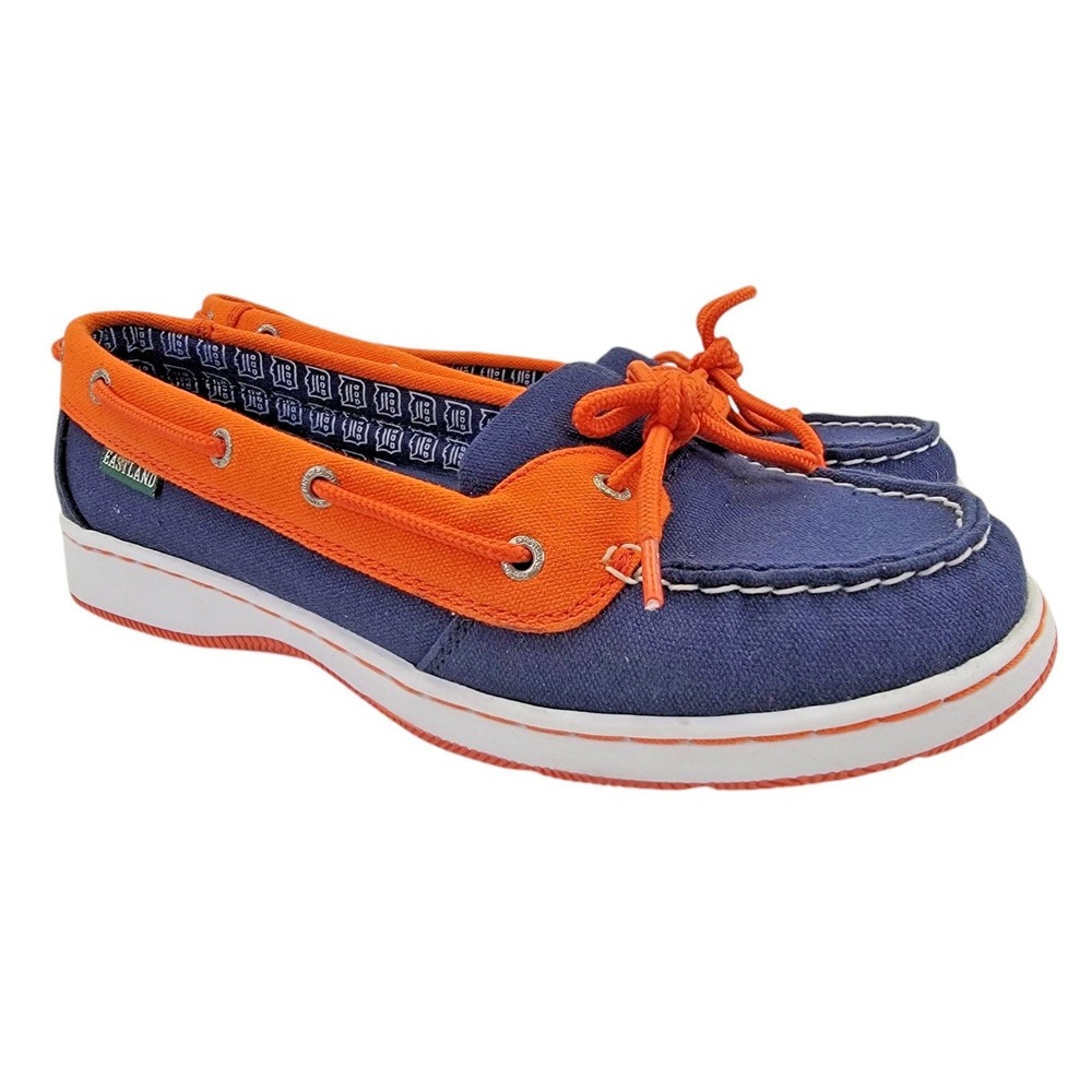 Eastland Sunset Women's Detroit Tigers MLB Baseball‎ Canvas Boat Shoes Size 9 M